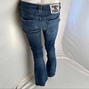 People for Peace bootcut blue denim jeans 1022CIR-RB 28